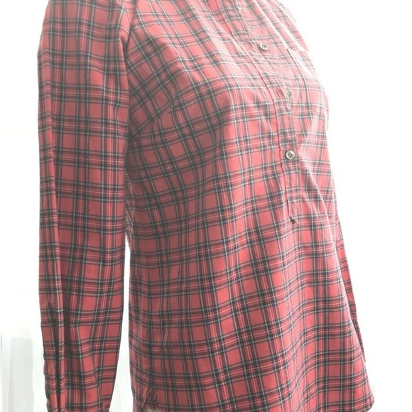 J.Crew Tartan Cotton Popover Shirt Plaid Pullover - Picture 4 of 8